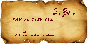 Séra Zsófia névjegykártya