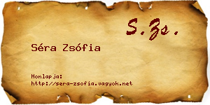 Séra Zsófia névjegykártya